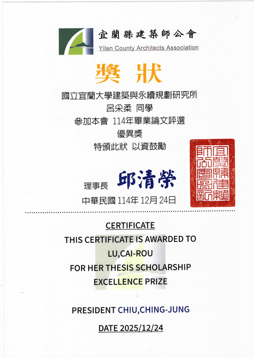 呂采柔獎狀圖片